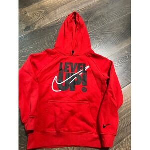 Nike 3 Brand Russell Wilson Boys Red Level Up Pullover Hoodie Sweatshirt Small 8